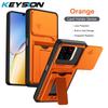 KEYSION Чехол-кошелек с держателем для карт для ZTE Blade A56 Защита выдвижной камеры Подставка Ударопрочный чехол для Blade A56 Pro