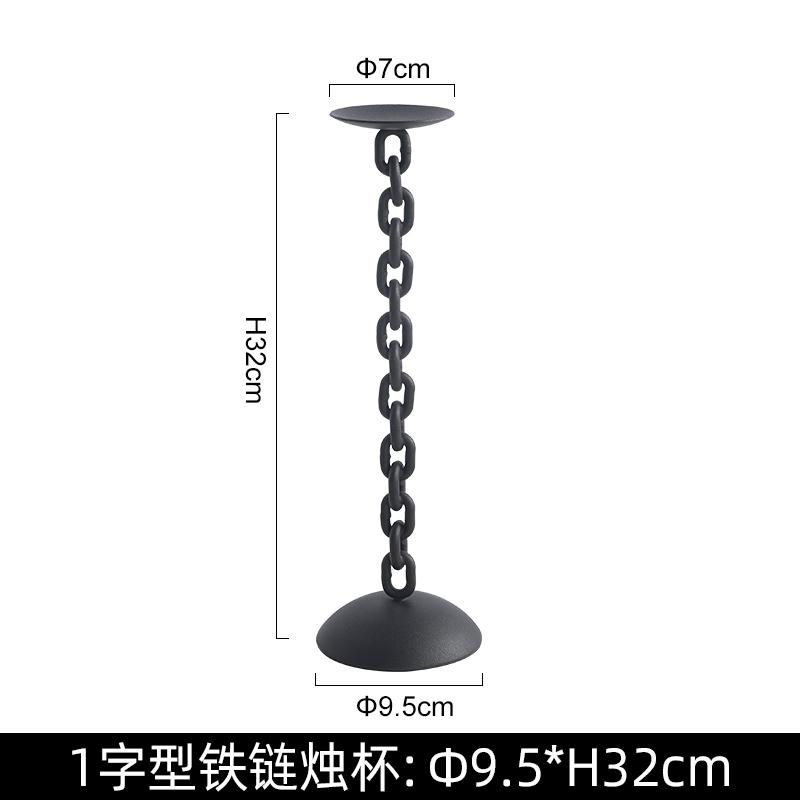 Металлический подсвечник Геометрическая цепь Подсвечник с витым замком Аксессуары для украшения дома Металлическая клетка
