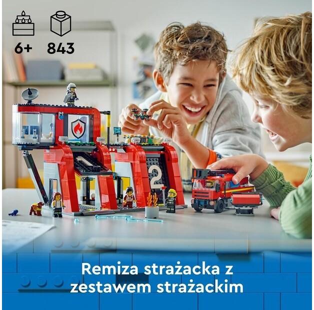 LEGO City 60414 Пожарная станция с пожарной машиной