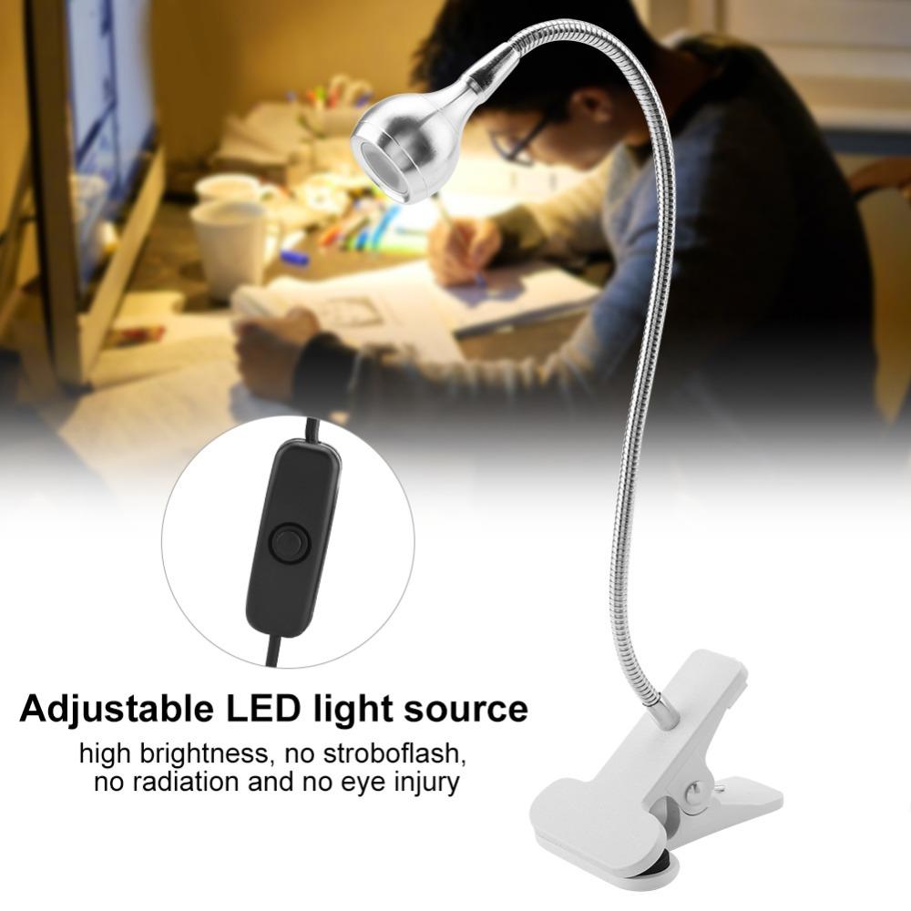 USB Powered USB LED Table Light With Clip LED Clip On Light Mini Desk Night Lamp  Model Making