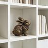 Винтажная фигурка кролика, резьба, статуэтка кролика, скульптура животного, украшение для дома, офиса, книжной полки, рабочего стола, Фэн-шуй