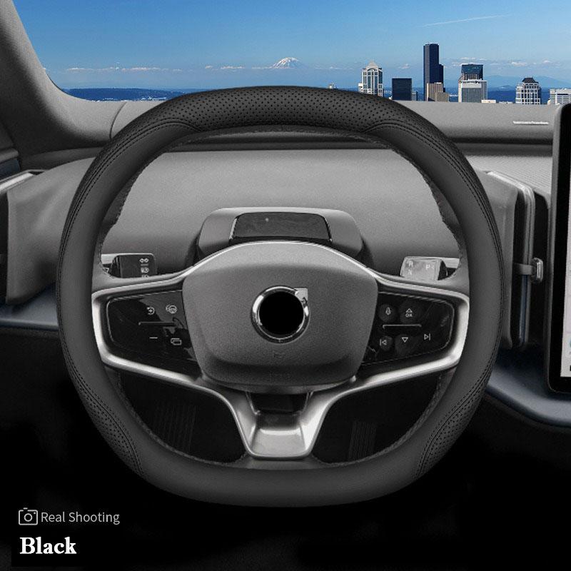 Чехол на руль автомобиля для Volvo EX30 2024 2025, ультратонкая дышащая кожа, износостойкие декоративные аксессуары для рамы