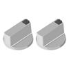 2Pcs 6mm Zinc Alloy Home Kitchen Gas Stove Knobs Cooker Oven Cooktop Metal Switch Control
