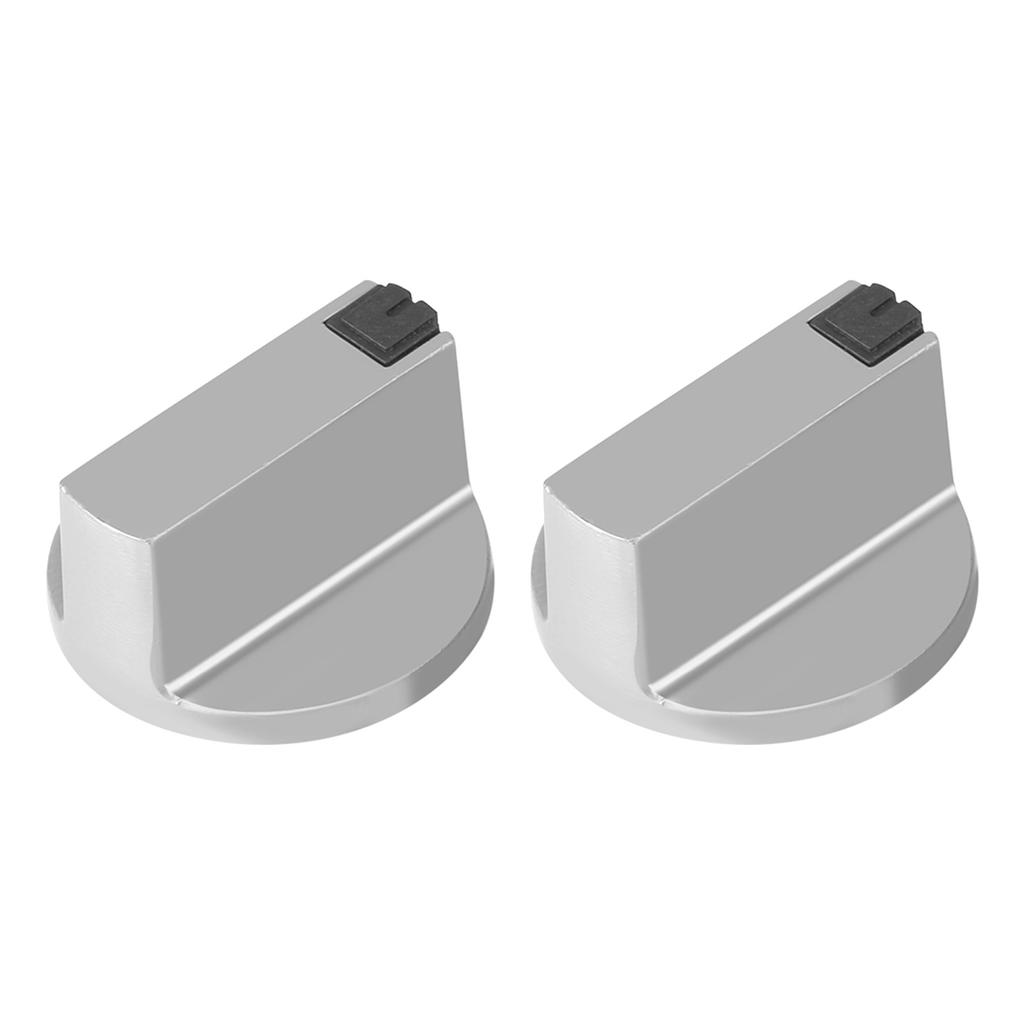 2Pcs 6mm Zinc Alloy Home Kitchen Gas Stove Knobs Cooker Oven Cooktop Metal Switch Control