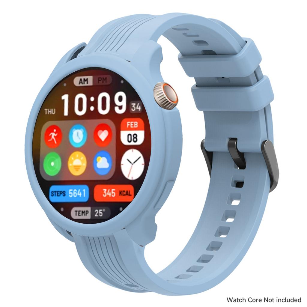 Силиконовый Ремешок+Чехол Для Amazfit Balance Регулируемый Спортивный Браслет Умные Часы Защита От Падений Царапин Браслет Набор Чехлов Для Часов Аксессуары