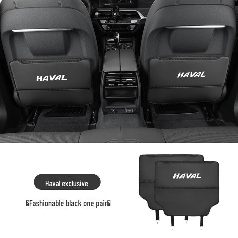 Противоударные накладки на сиденья автомобиля для различных моделей Haval — задние защитные накладки Red Rabbit/Divine Beast, тема Harvard Big Dog.