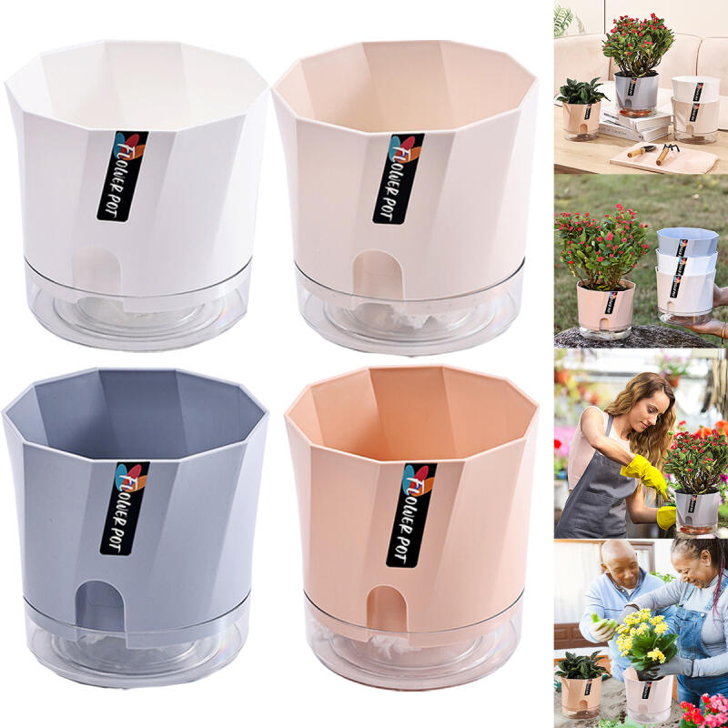 Ленивый пластиковый цветочный горшок, мини-горшки для растений, самополивные корзины, пластиковый цветочный горшок, цветочные украшения, декор дома, сада и офиса