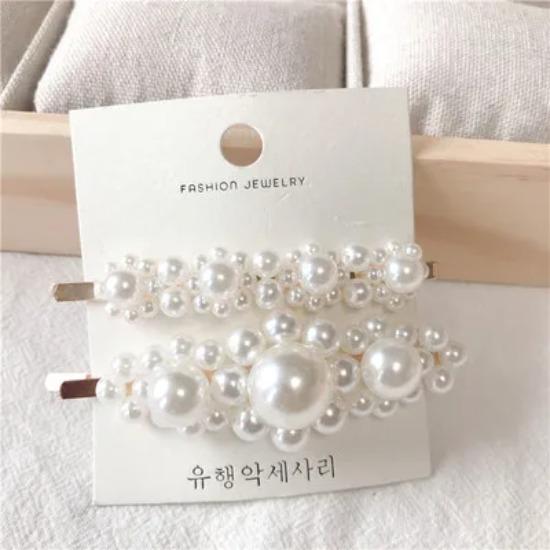 5 Pieces Pearl Hairpin Women's Fashion Soft Pearl Hairpin Hair Stick Girl Hair Clip Hair Clip Set Hair Accessories Jewellery