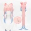 High Quality Kokomi Cosplay Wig Game120cm Pink Mixed Blue Heat Resistant Synthetic Hair Halloween Party Wigs + Wig Cap