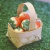 1/12 Cute Dollhouse Hand-Woven Vegetable Food Basket Dolls Miniature Decoration