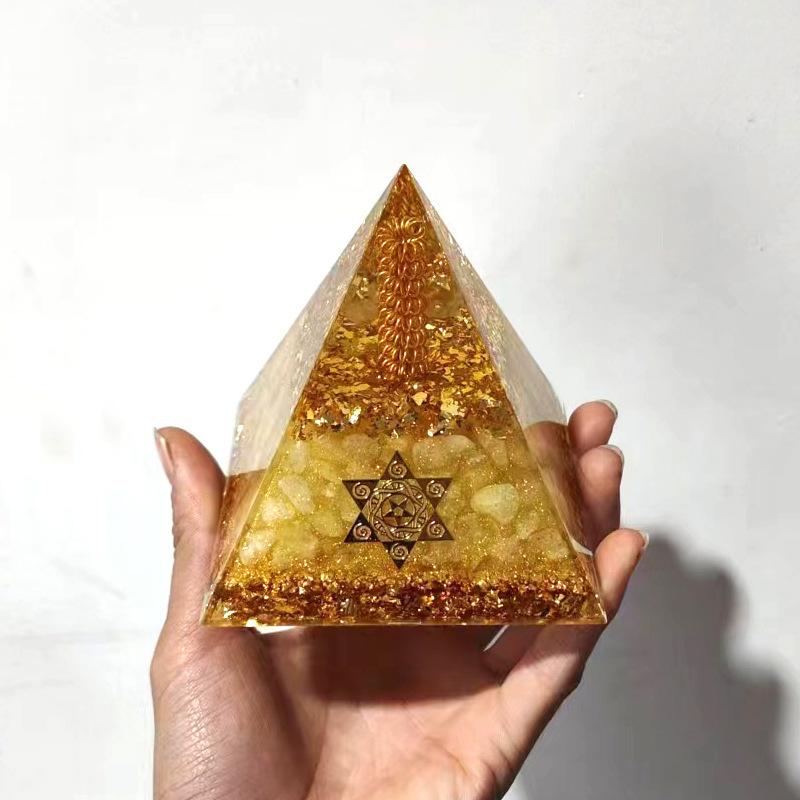Кристалл Пирамида Кристалл Чип Капельная Смола Домашний Рабочий Стол Ручной Работы Украшение Подарок