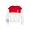 Polo Ralph Lauren SS23 Color Block Logo Printed Sweatshirt Women sweatshirt White Red 211886899-001