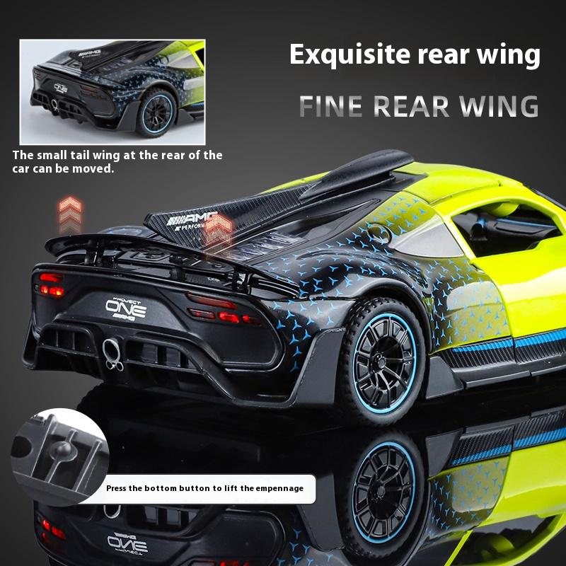 1/32 Mercedes-Benz ONE AMG Supercar Модель легкосплавного автомобиля Звук и свет Детская игрушка Коллекционные предметы Подарок на день рождения