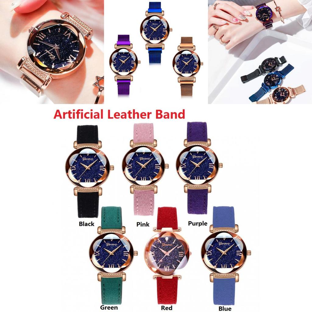 Fashionable Womens Bracelet Watch With Timeless Starry Sky Design And Alloy Case