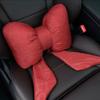 Ribbon Bow Ribbon Bow Car Neck Pillow Linen Linen Bow Car Headrest   Car Seat