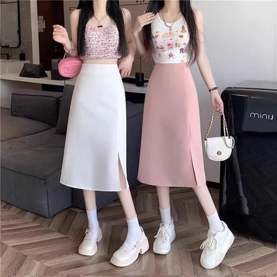 Осенняя юбка миди большого размера для женщин - Приталенная, с высокой посадкой, А-силуэта, с облегающим бедра дизайном