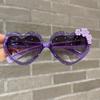 New Transparent Children's Sunglasses Peach Heart Children Sunglasses Flower Fashion Trend Children's Sunglasses