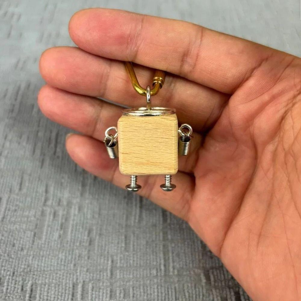New Robot Pendant Gold Color Robot Keychain Aesthetic Choker Pendant Home