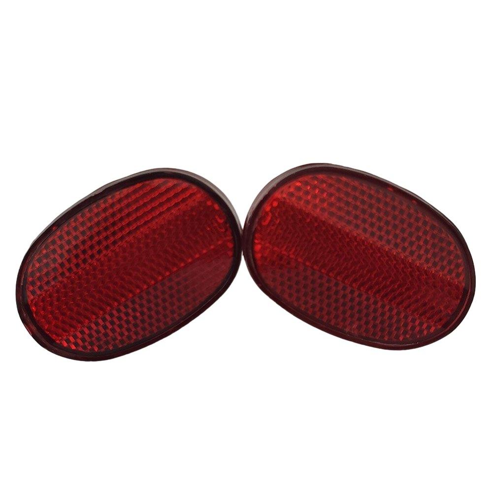 2 шт. Отражатель заднего брызговика 6,2*4,3 см, черный и красный