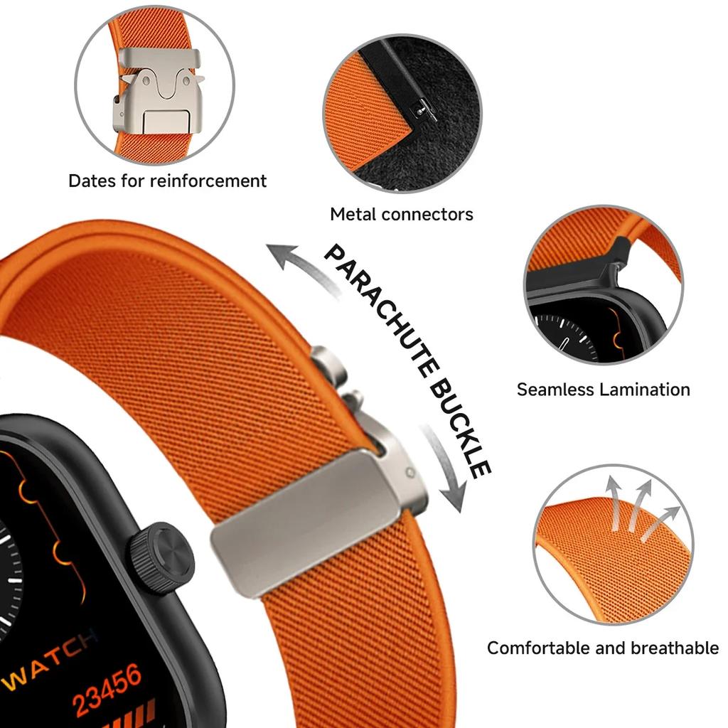 Nylon Strap For Redmi Watch 5 4 Bracelet For Xiaomi Mi Band 9pro/8pro Wristband Men Women Sports Watchband Metal Strap Accessory