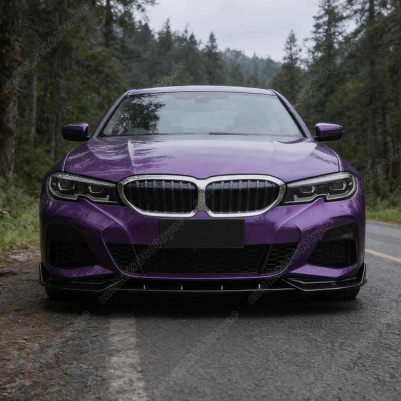 For BMW 3 Series M Sport G20 G21 G28 2019 2020 2021 2022 Front Bumper Spoiler Splitter Lip 3-section Front Shovel Modification