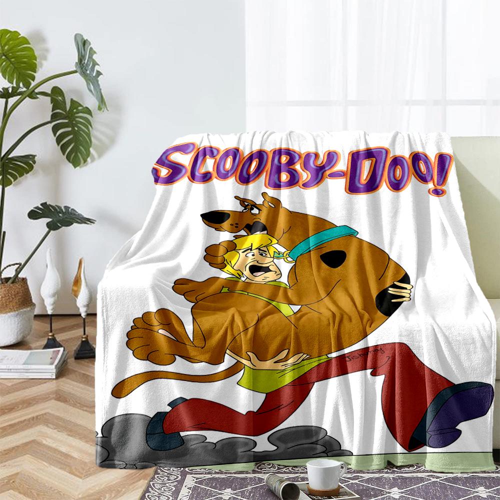 Scooby-Doo Theme Printed Blanket - Perfect for Couch, Bed, Travel & Outdoor Use | Machine Washable, Cozy & Durable.