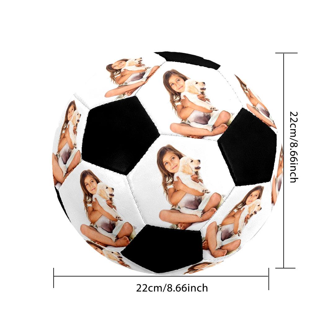 Child Puppy White Background. Customize photos Size 5 Soccer football Machine Sewn Indoor/Outdoor Training and Matches Personalized Soccer Ball