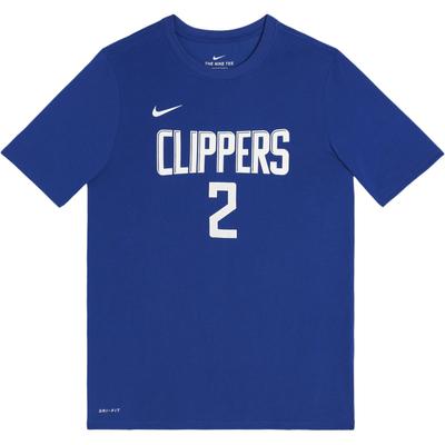 Коллаборация НБА Футболка Dri-Fit Клипперс Логотип Буквы Быстросохнущая Круглый вырез Короткий рукав Детские топы Темно-синий 3Z2B311F1-CLIKL