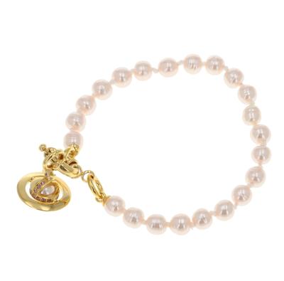 ALEKSA W2 Браслет из латуни с жемчугом W2 [Vivienne Westwood] Женский 6103006Q/02R733 [Товар]