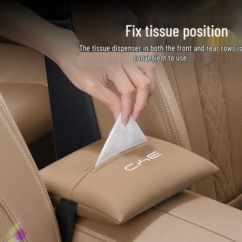 BYD Car Interior Tissue Box - High-Grade Hanging Armrest Pull-Out Design