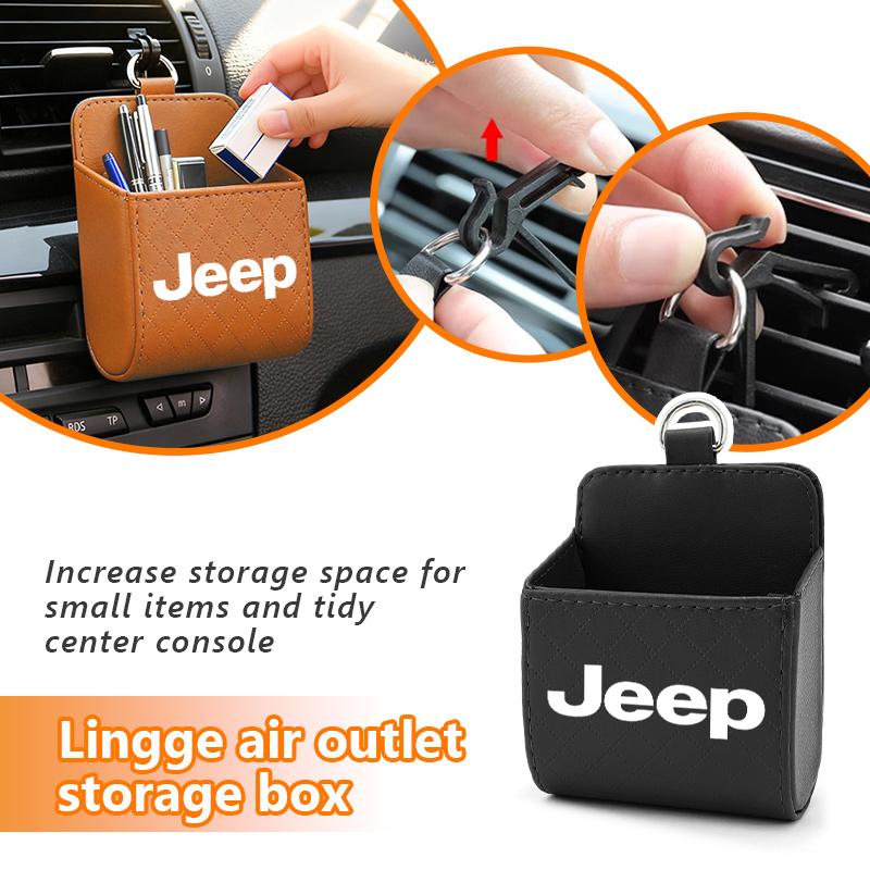 AKI2 Car Storage Bag Air Vent Dashboard Tidy Hanging Organizer Box Auto Accessories For Jeep Gladiator Rubicon JL JKU TJ YJ CJ