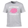 Unisexs Cotton Tshirt With Fun Brain Graphic Casual Crew Neck Short Sleeve Tee For Daily Wear Novelty Print Top For Guys