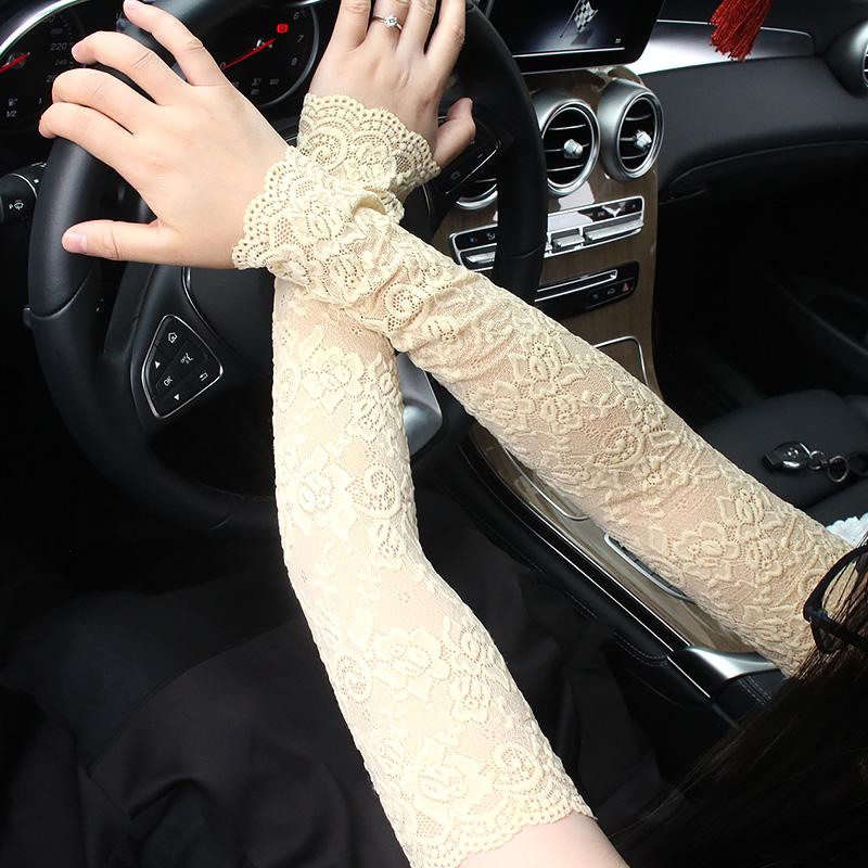 1 Pair Lace Gloves Anti-UV Summer Driving Gloves Cuff Sunscreen Long Arm Women Ladies Covered Scar