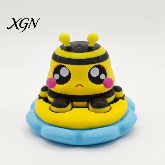 Stress Ball Alternative 1/3Pcs 3D Printed Animal Clicker Toy Cartoon Mouse Frog Bee Relaxation Finger Decompression Button Fidget Anxiety Relief Desk