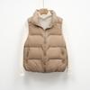 Autumn and Winter Women's Loose Stand-up Collar Waistcoat Women's Vest Simple Duck Down Jacket