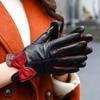 The First Layer of Real Sheepskin 2020 New Women's Leather Gloves Plus Velvet Thickened Warmth Riding Outdoor Cold-proof Gloves