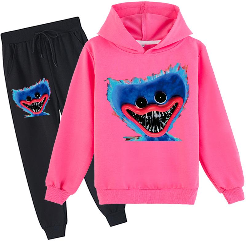 Детский комплект с 3D толстовкой Huggy Wuggy, пуловер, спортивный костюм Poppy Playtime, детский свитер + брюки