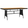 7 Piece Garden Dining Set Poly Rattan Black
