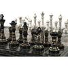 Classic Staunton Brass Metal Luxury Chess Pieces  Board Set  30.48 Cm Silver, Black