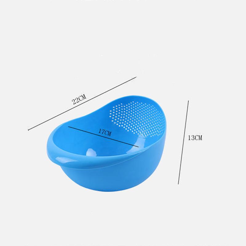 1PC Rice Sieve Plastic Colander Kitchen Drain Basket Rice Bowl Fruit Vegetable Washing Strainer Basket Sink Drain Kitchen Tools