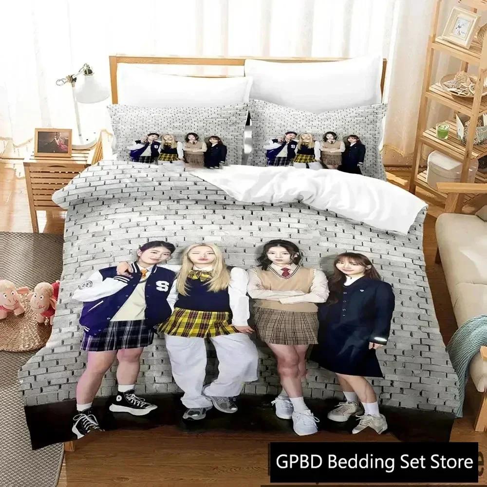 Luxury New 3D Print KPOP FIFTY FIFTY Merch Cupid Album Bedding Set Boys Girls Twin Queen King Size Duvet Cover Bed boys Adult