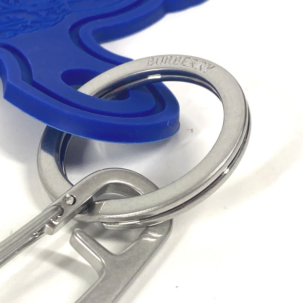 BURBERRY Logo with carabiner Bag Charms Accessories Key Holder rubber blue