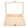 Film Cassette Display Case 30 Slots Minimalist Dust Proof Solid Wood Storage Box for 135 Film