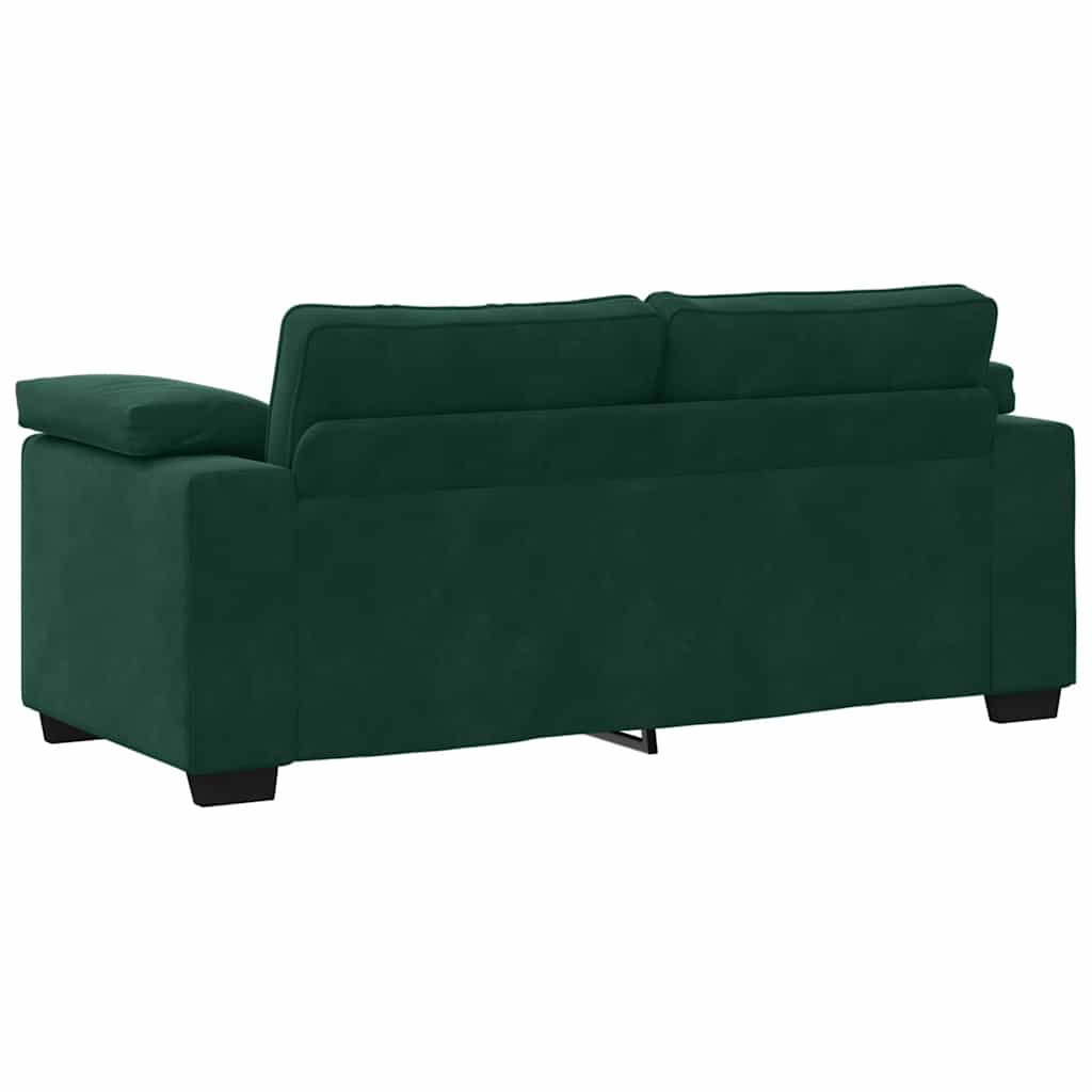2 Seater Sofa Dark Green 180x77x82 cm Velvet