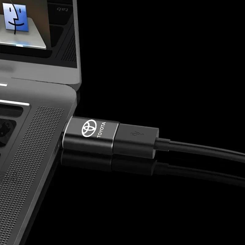 Автомобильный USB Type C Кабель Конвертер Адаптер для Зарядки Автоаксессуары для Toyota TRD GR Chr Corolla Yaris Rav4 E150 E120 Land Cruiser 200