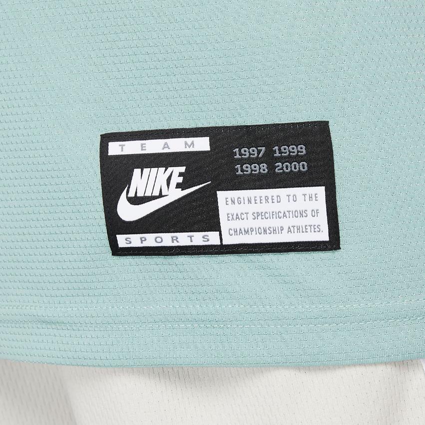 Nike Dri-FIT Логотип Печать Круглый вырез Спортивный баскетбольный жилет Женские жилеты Минерально-синий FB7987-309