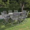 Day and Night - Day and Night Garden Dining Set 9 Pieces Solid Gray Acacia Wood