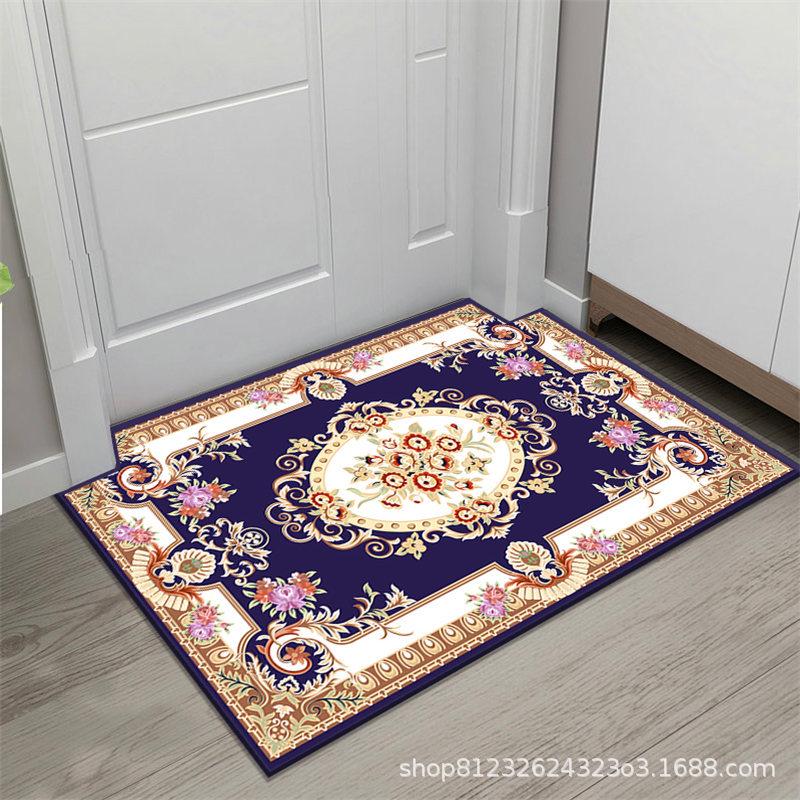 European Style Modern Non-Slip Water-Absorbing Door Mat, Machine Washable Entrance Carpet