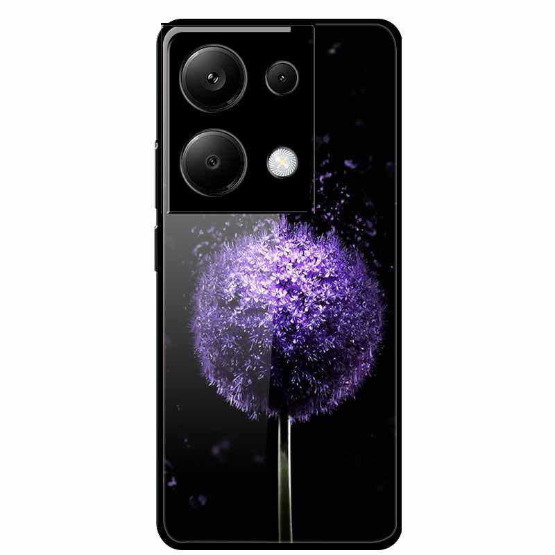 Чехол для Redmi NOTE 13 PRO 4G с закаленным стеклом и эстетичной цветной покраской