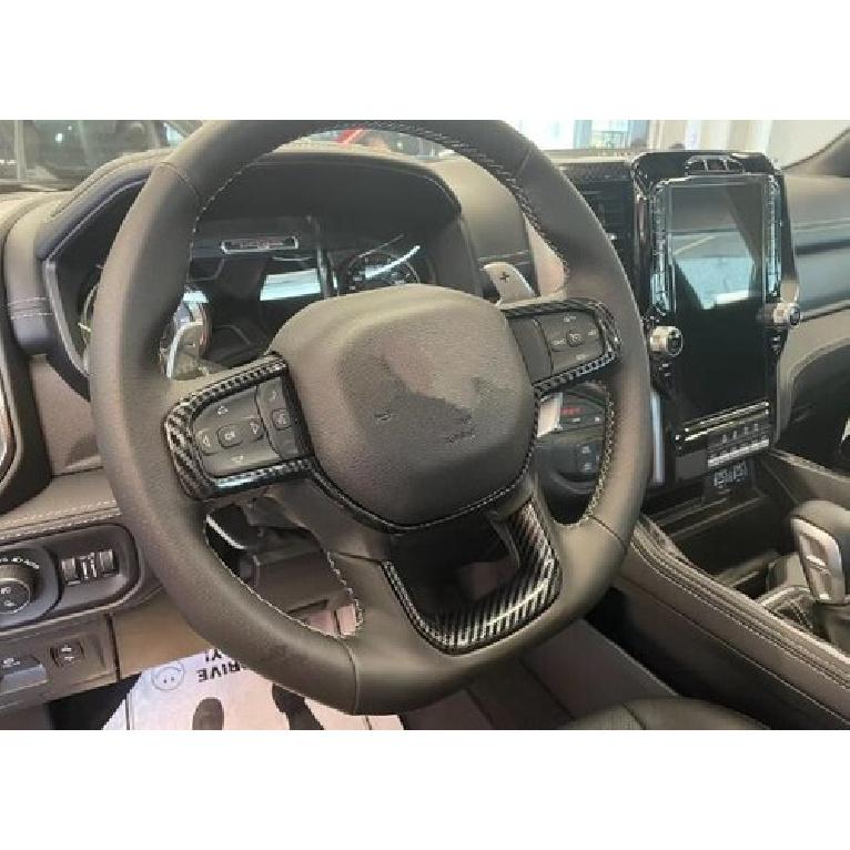 Для Dodge Ram 1500 TRX 2022 2023 Декоративная накладка на руль из углеродного волокна